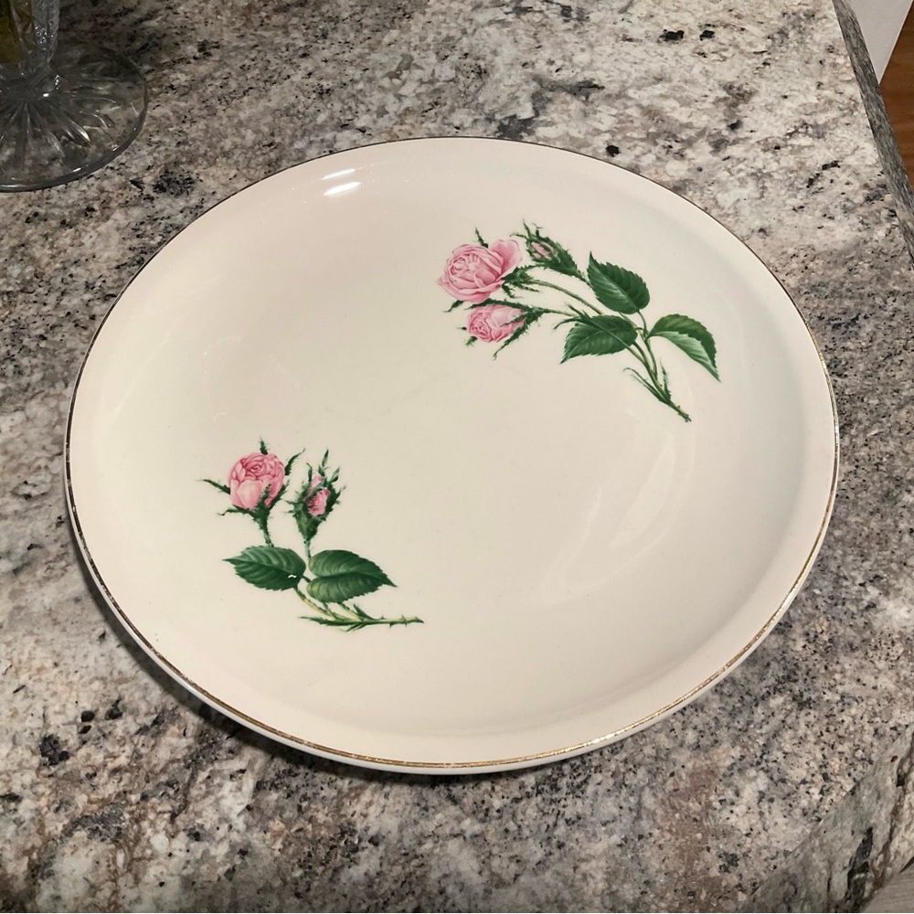Pink Rose Paden City Vintage Tray Plate 8”